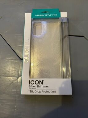 QUIKCELL ICON Silver Shimmer Case for T-Mobile REVVL V 4G